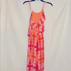 Bisou Bisou Floral Spaghetti Strap Maxi Dress